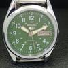 АВТОМАТИЧЕСКИЕ ВИНТАЖНЫЕ ОТРЕМОНТИРОВАННЫЕ SEIKO 5 6309A ЯПОНИЯ МУЖСКИЕ ЗЕЛЕНЫЕ ЧАСЫ a441705-1