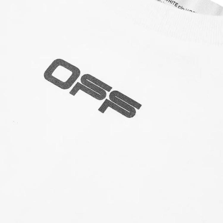 OFF WHITE Футболка Мужская Белая FW21, Фрагмент Атрибута Синхронизированный Предварительный Просмотр Заголовка OMAB001S201850030188