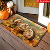 1pc MJHGD Hedgehog Apple Tree Stump Suitable for Home Decor, Non-Slip PVC Backing &, Soft Flannel Suitable for Entryway,, Balcony, Machine Washable Su