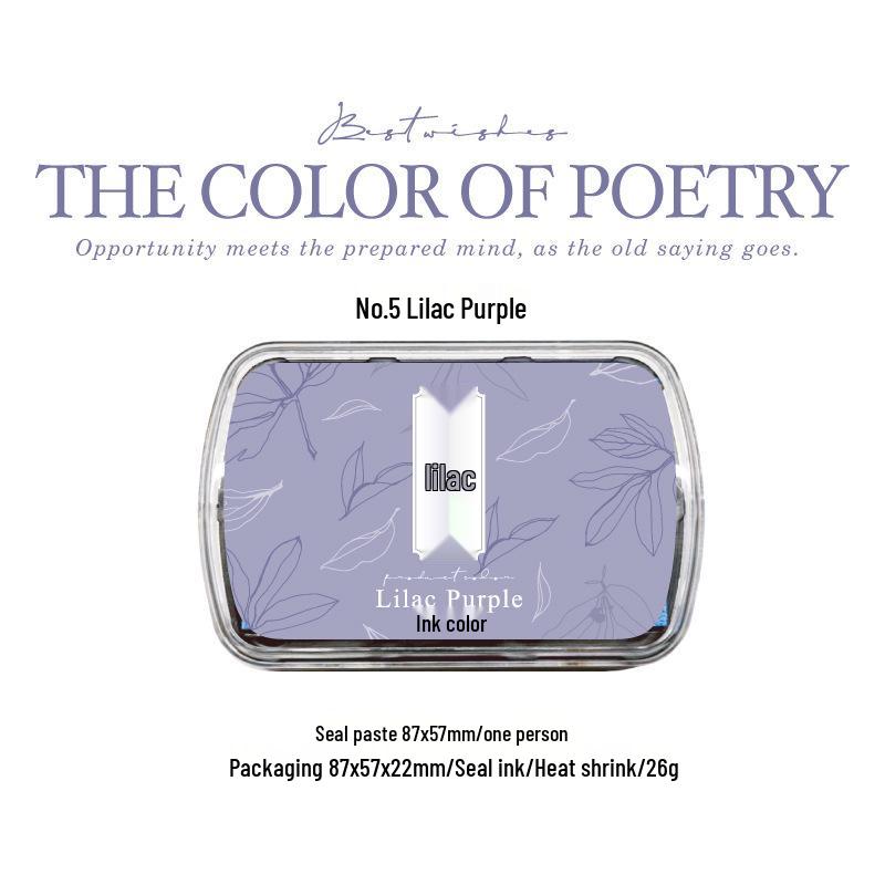 Подушечка для штемпельной краски серии Yanji Poetry Color, Разные цвета, 1 шт.