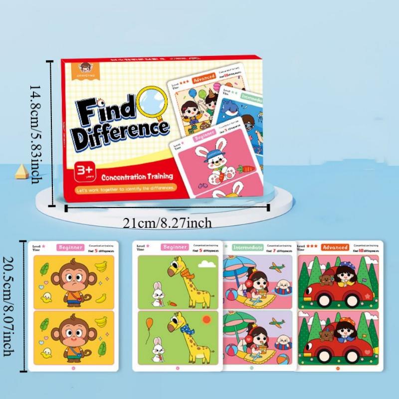 Find The Difference Concentration Training Game Picture Books Puzzle Toy  Development Toy