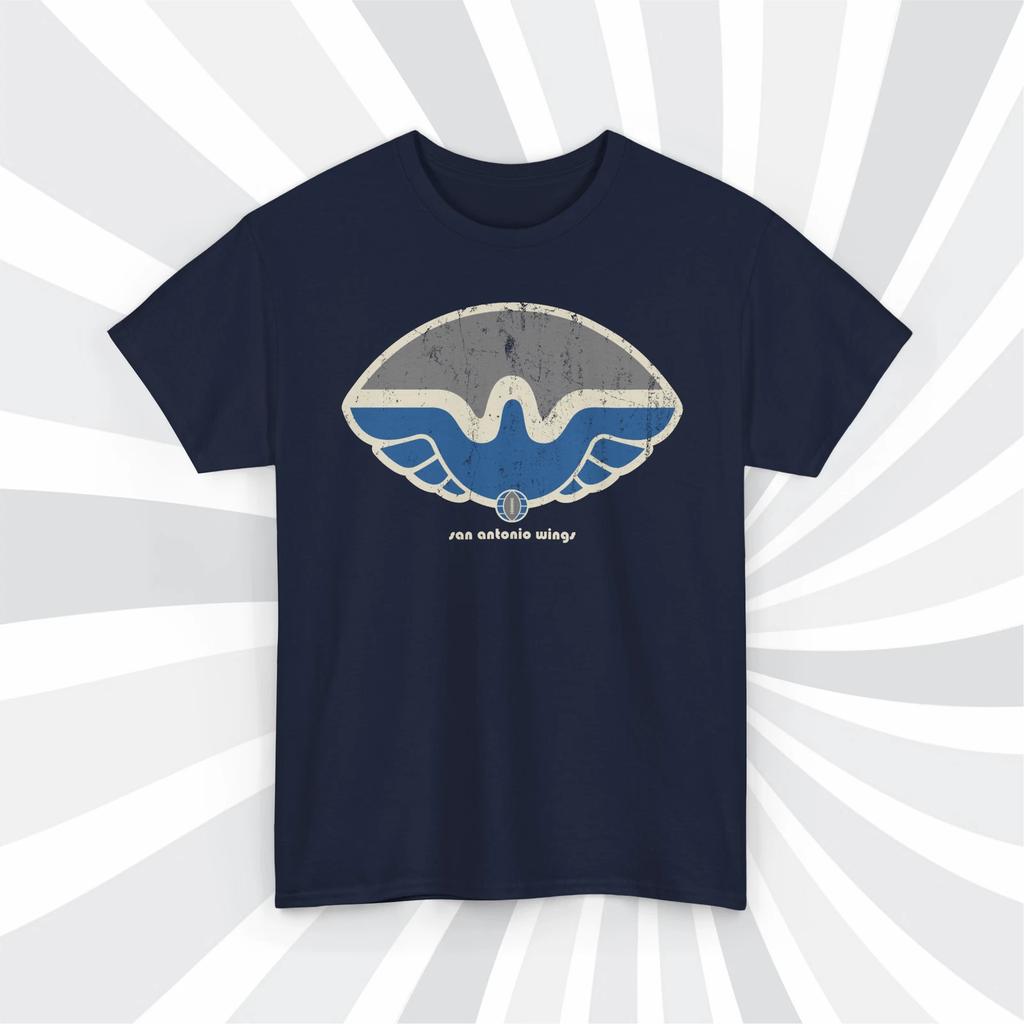San Antonio Wings 1975 WFL Football Grunge Logo T shirt
