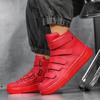 Spring Men's Shoes High-top Red Board Shoes Velcro Casual Sports White Shoes