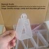 12pcs(3 Styles Each with 4pcs) Party Candy Hand-held Gift Box Transparent Acrylic Triangular Packaging Box Suitable for Gift Packaging Jewelry Storage