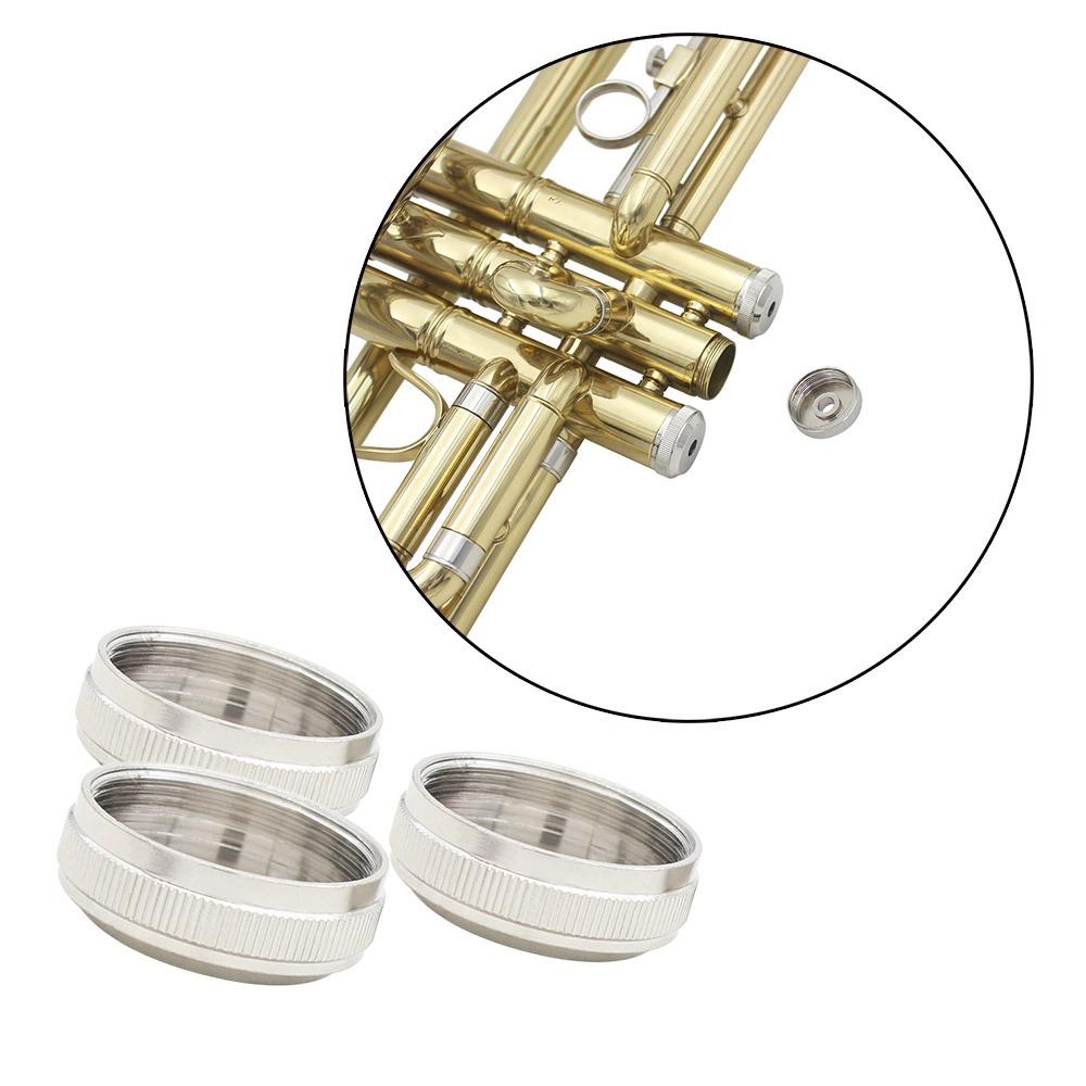 3pcs Metal Trumpet Valve Screw Silver Valve Button Screw  For Trumpet Repair