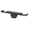 Dual Bracket Cold Shoe Mount Extension Bar for LED Video Light Microphone Live Streaming