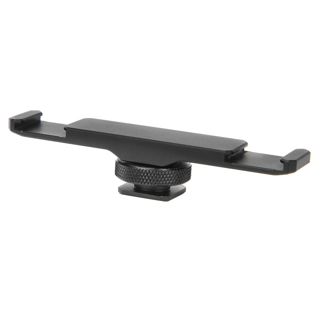 Dual Bracket Cold Shoe Mount Extension Bar for LED Video Light Microphone Live Streaming