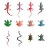 12 Pieces Of Quirky Reptile Refrigerator Stickers With Magnets, Soft Rubber Refrigerator Stickers, Computer Decorations