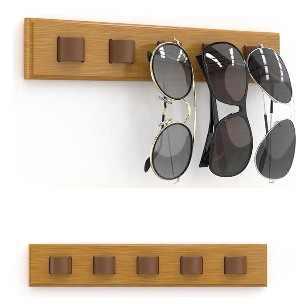 Space Saving Wooden Sunglasses Storage Rack Wall Mounted Eyeglass Rack Boutique