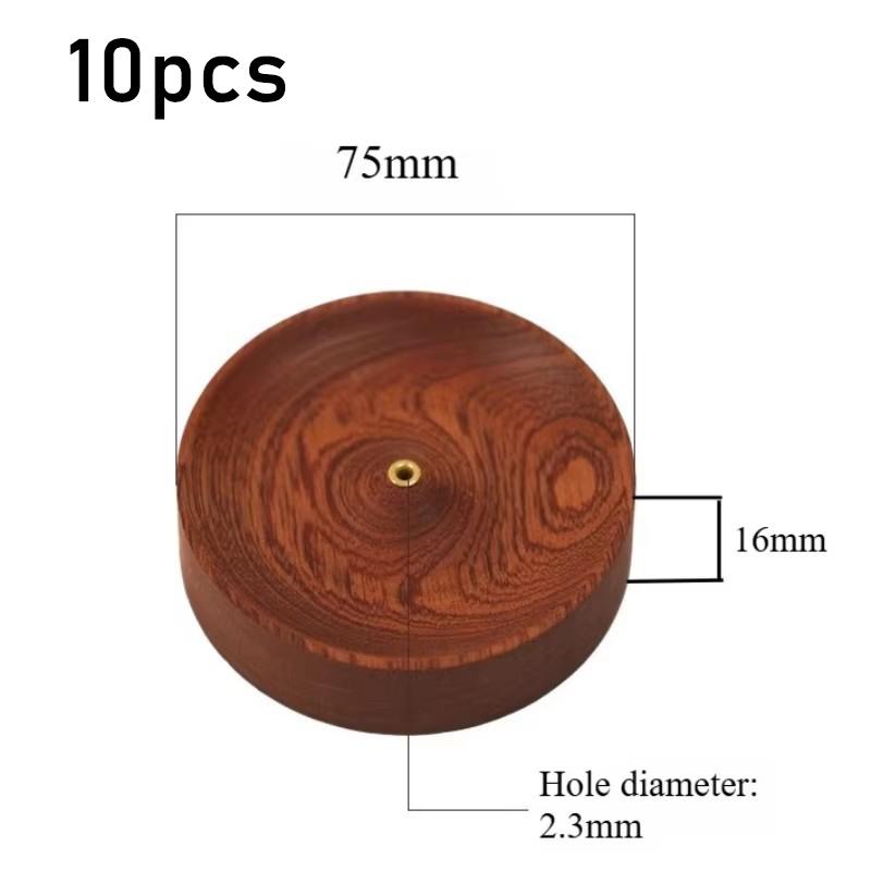 Round Solid Wood Incense Stick Holder Sandalwood Agarwood Incense Burner Handmade Tea Ceremony Incense Base Tray Holder 7