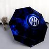 Inter Milan pattern, automatic folding umbrella, portable and foldable design, 8 ribs, a Christmas or birthday gift.