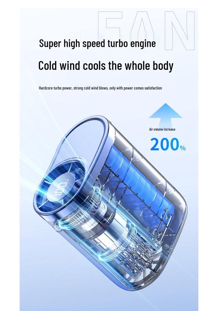 2026 Portable Rechargeable Wearable Waist Fan - Silent, Long Battery Life, Clip-on, Neck Hanging Small Fan for Outdoors