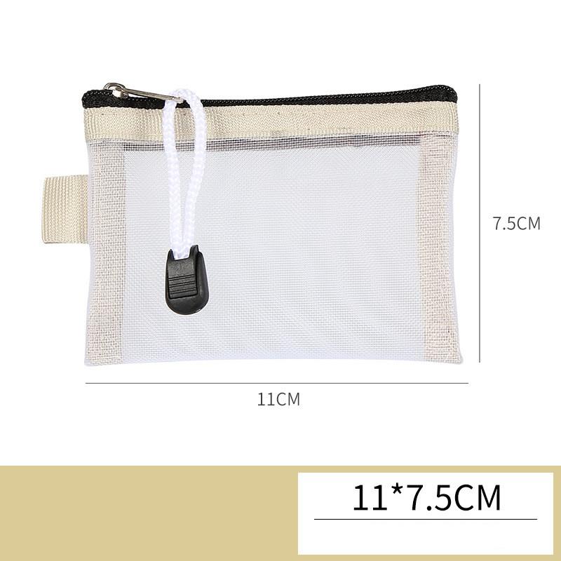 Мини-прозрачная нейлоновая сетчатая сумка для карт, органайзер для кредитных карт, портативный кошелек для монет, губная помада, сумка для хранения ключей с линией передачи данных