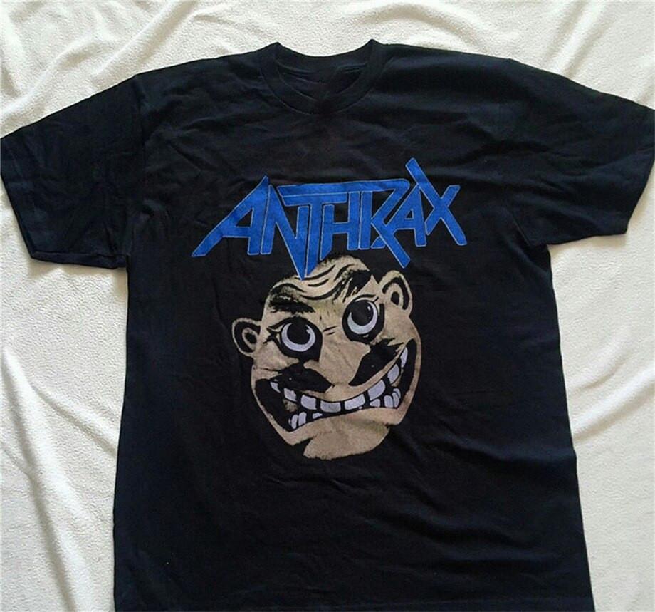 Хлопковая черная футболка Anthrax Все размеры для мужчин женщин унисекс