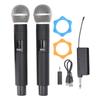 Wireless Microphone System Cordless with Rechargeable Receiver for Karaoke Singing Party Church