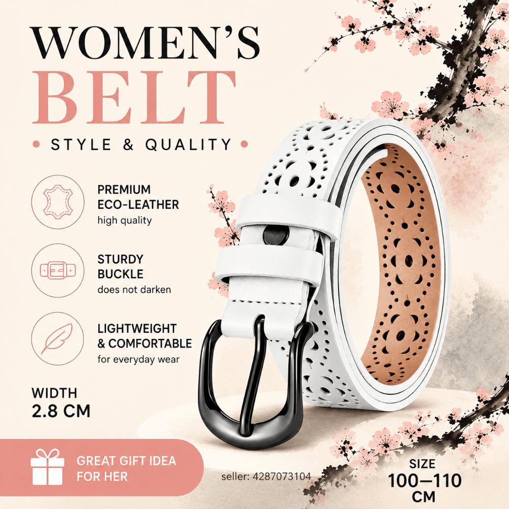 Hollow Vintage Pin Buckle Strap Genuine PU Leather Luxury Female Waist Belt Jeans Accessories