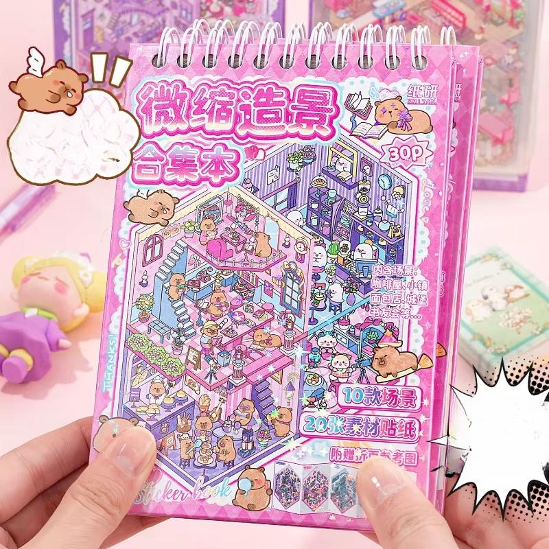 Дети Взрослые Путешествия На открытом воздухе, В помещении, Модные Ландшафтные Наклейки Сделай сам Интерактивная Декомпрессионная Настольная игра Развлечения