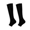 2PC Unisex Compression Socks Zipper Stretch Leg Support Open Toe Knee Stockings