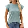 Летняя свободная повседневная футболка с коротким рукавом 2024, женская новая женская плиссированная футболка с круглым вырезом, модная элегантная женская рубашка 7682-23