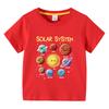 Kids Shortsleeved Tshirt Solar System Graphic Printing Summer Childrens Comfortable Tees Boys Girls ONeck Tops Clothing Gift