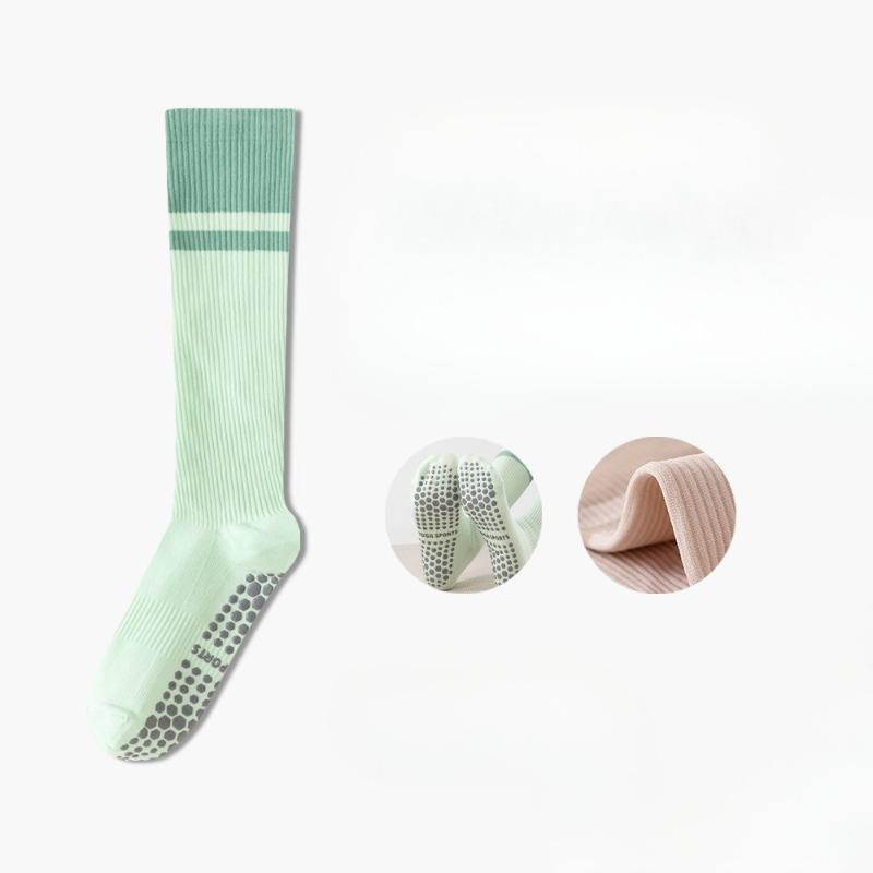 Женские осенние профессиональные нескользящие фитнес-носки для пилатеса, велоспорта, йоги, для похудения ног, компрессионные носки до икр