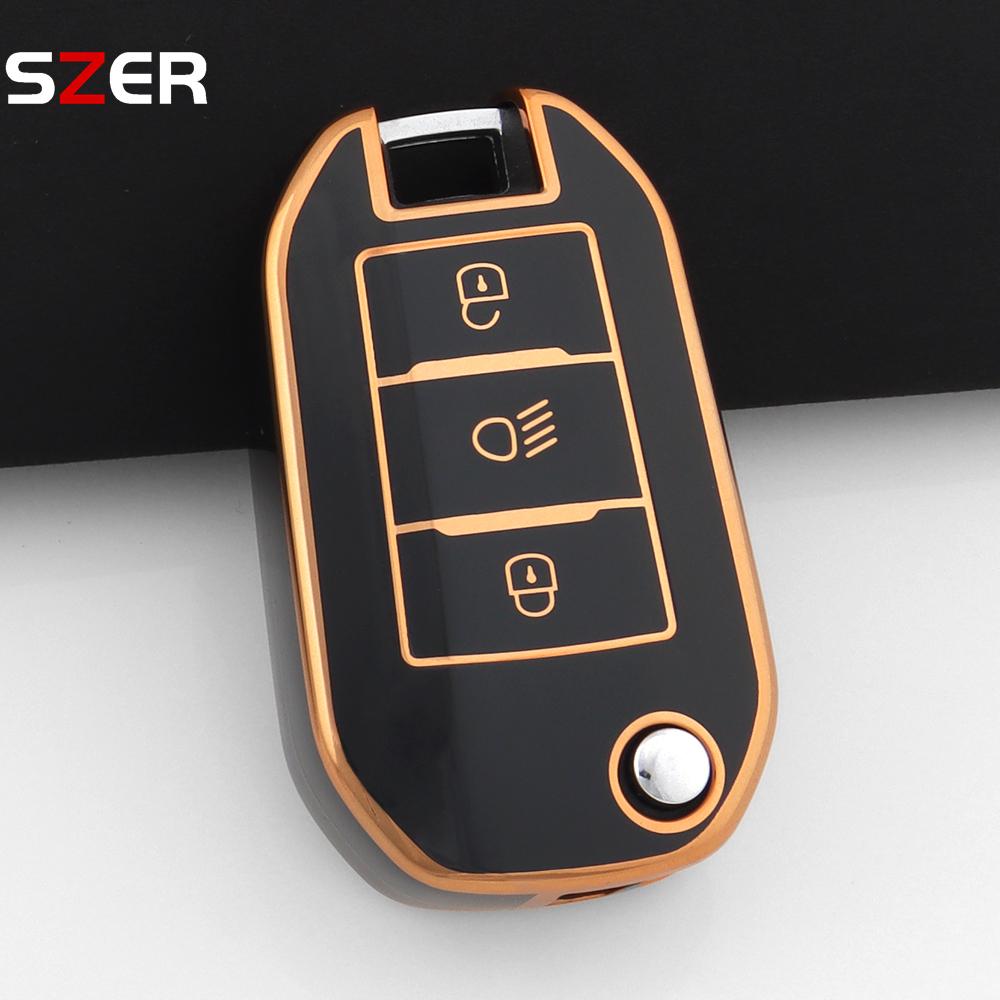 Новый ТПУ Чехол для Автомобильного Ключа Для Peugeot 208 308 408 508 2008 3008 4008 5008 Для Citroen C3 C4 Cactus C6 C8 Защитный Брелок