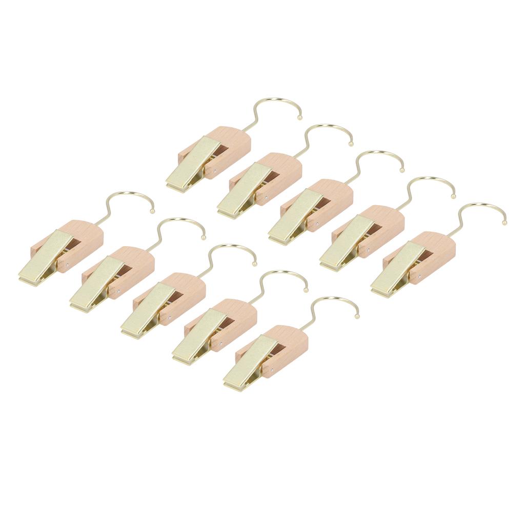 10 см подвесные зажимы, металлический крючок с деревянным зажимом, вращающиеся на 360 градусов крючки для одежды для гардероба, офиса, Wo