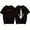 2026 Dark Techno Abstract Figure Print T‑Shirt Summer Men Women Tee Aesthetic Trend Loose Short Sleeves Streetwear T Shirts Top