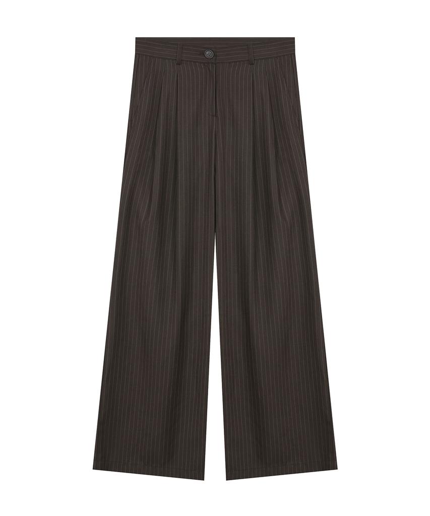 LARTIGENT L19 Check Pleats Wrap Set(Brown)