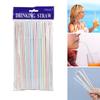 Pack of 100 Throwaway Straws Flexible Plastic Straws Drinking Straws Plastic Material Suitable for Water Juice Cocktails