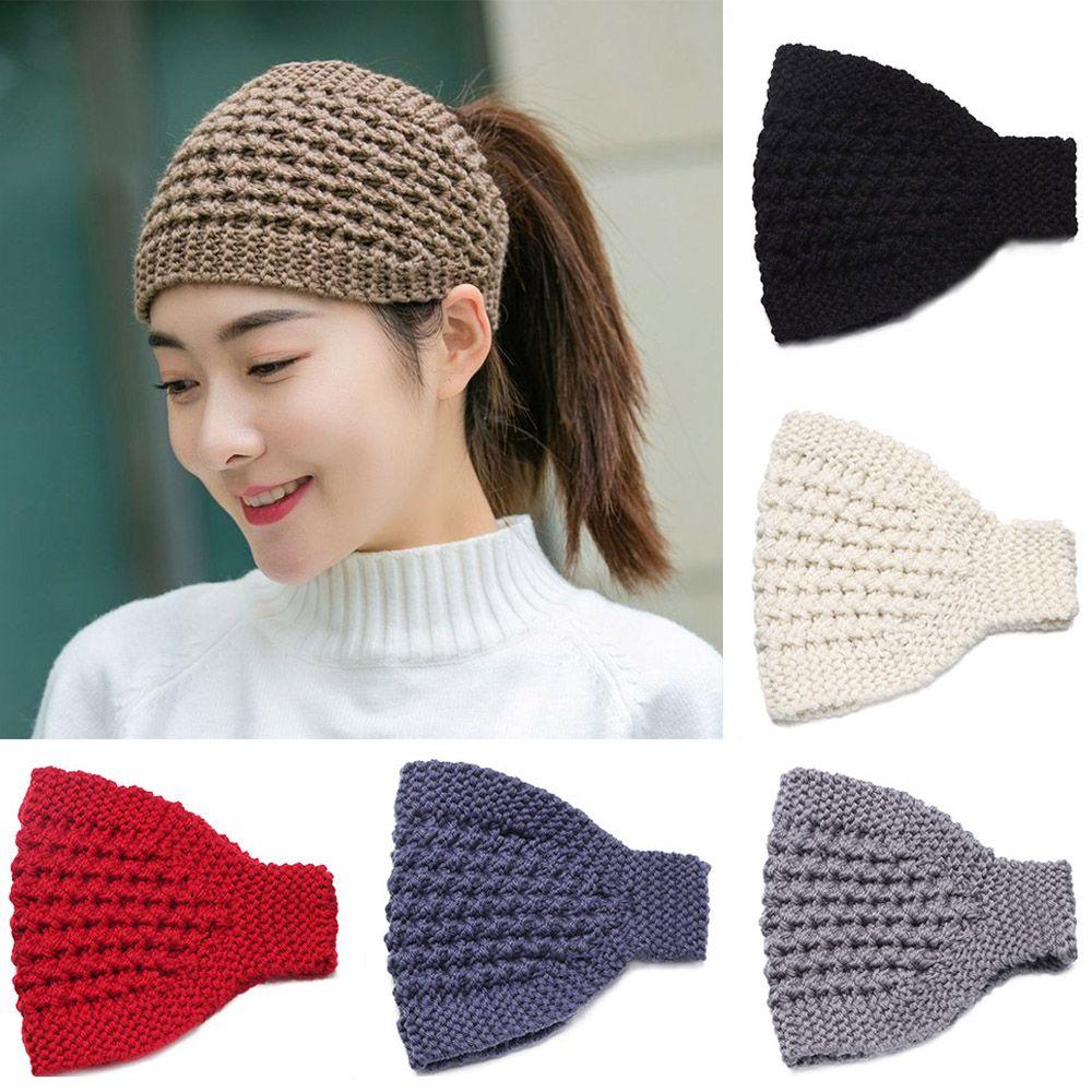 Warm Soft Stretch Scarf for Girls Warmers Hat Head Wraps Knitted Turban Winter Headbands