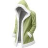 Unisex Casual And Fashionable Plush Collar Hooded Long Sleeved Solid Color Jacket