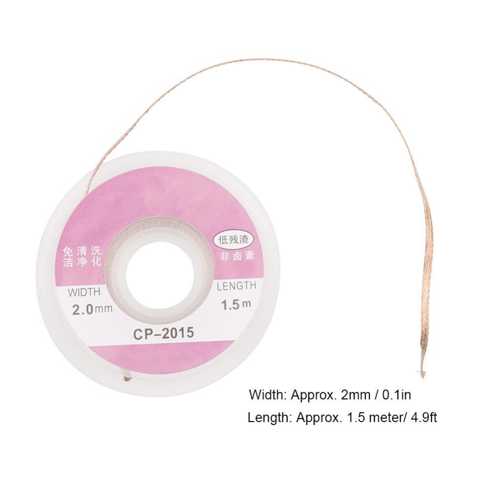 5pcs CP-2015 Solder Wick Remover 1.5m Length Copper Soldering Accessory Electronics Repair Work