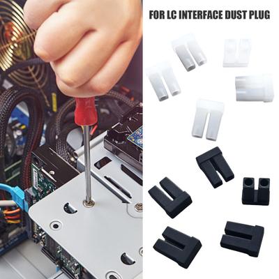 10 шт. Пылезащитные колпачки LC SFP XFP SFP+ Модуль оптического трансивера Оптическое волокно Дуплексные LC Черные Резиновые Пылезащитные Чехлы Протекторы Защиты