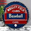 Винтажная жестяная табличка Chicago Baseball 8x8 дюймов Ретро Алюминиевый Декор Стены Спортивный Бар Мужская Берлога Рустикальная Металлическая Табличка