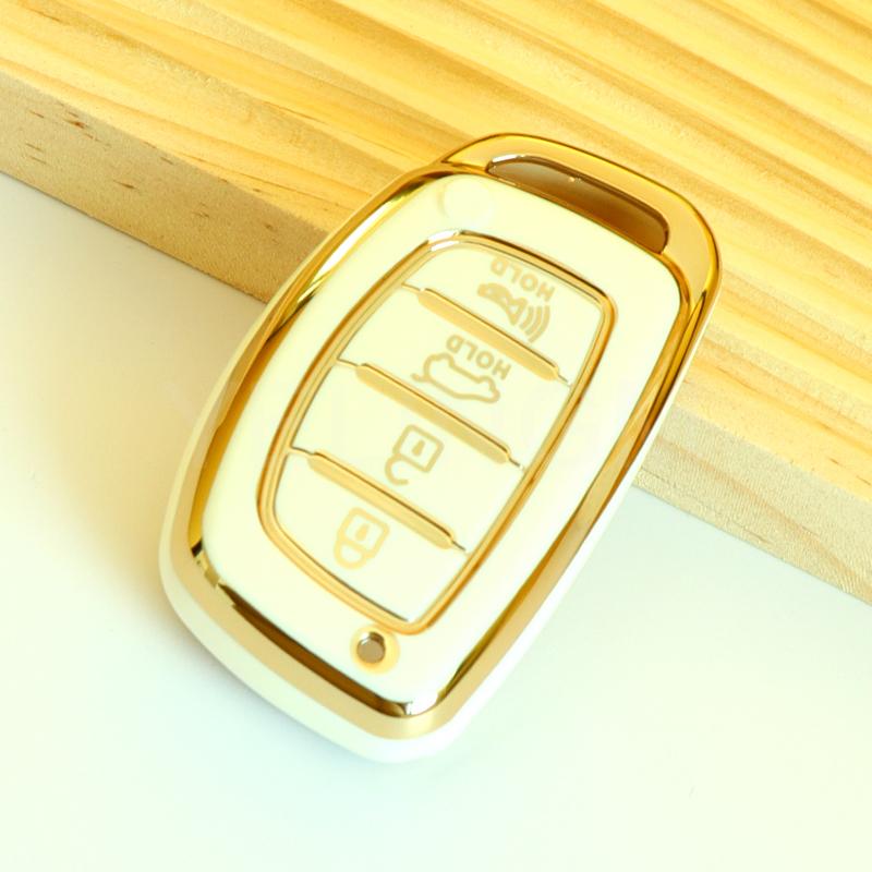 4-кнопочный ТПУ чехол для ключа автомобиля для Hyundai Avante Sonata Santa Fe 2015 2017 2018 Tucson 2017 2018 Elantra Azera 2018 Creta