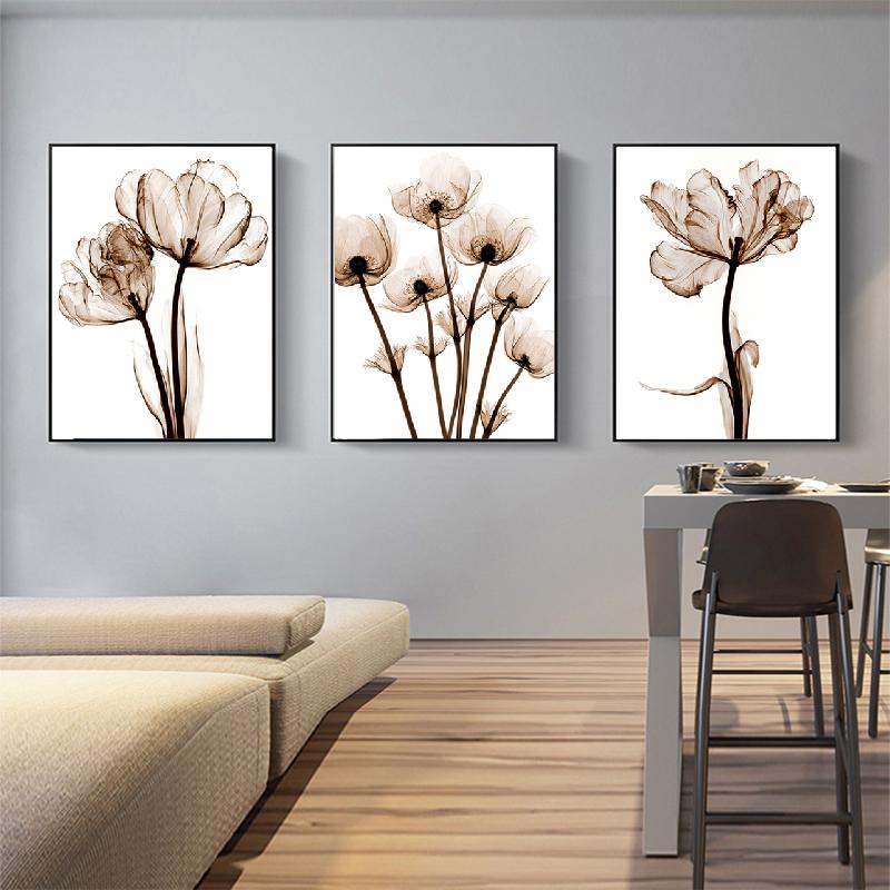 Floral Crystal Boho Beautiful Parrot Tulips Poster Canvas Paintings Wall Art Print For Living Room Bedroom Home Decoration