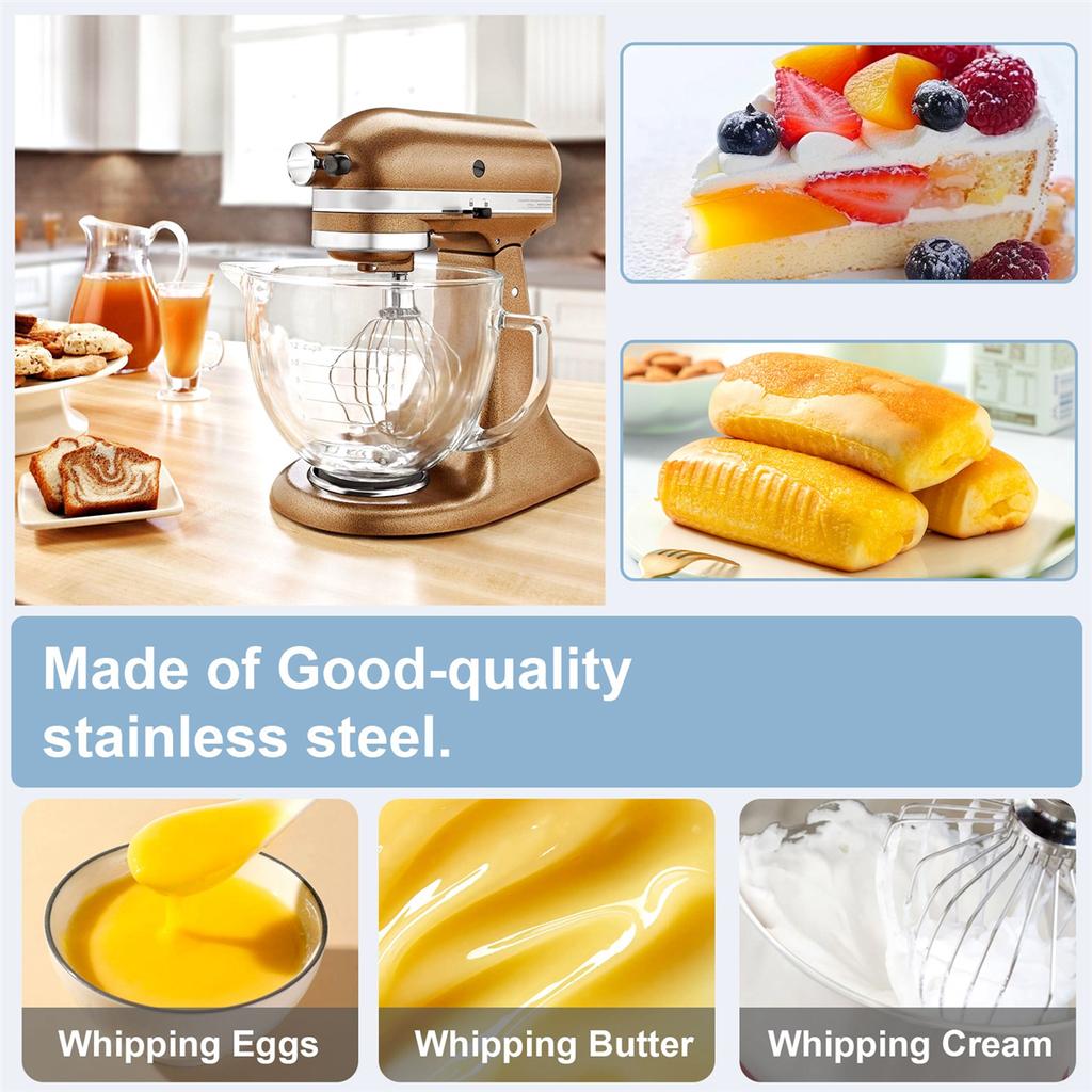 Accessories for 7-Quart Lifting Stand Mixer, Mixing Head, Whisk, Suitable for KSM7586P/7990/8990