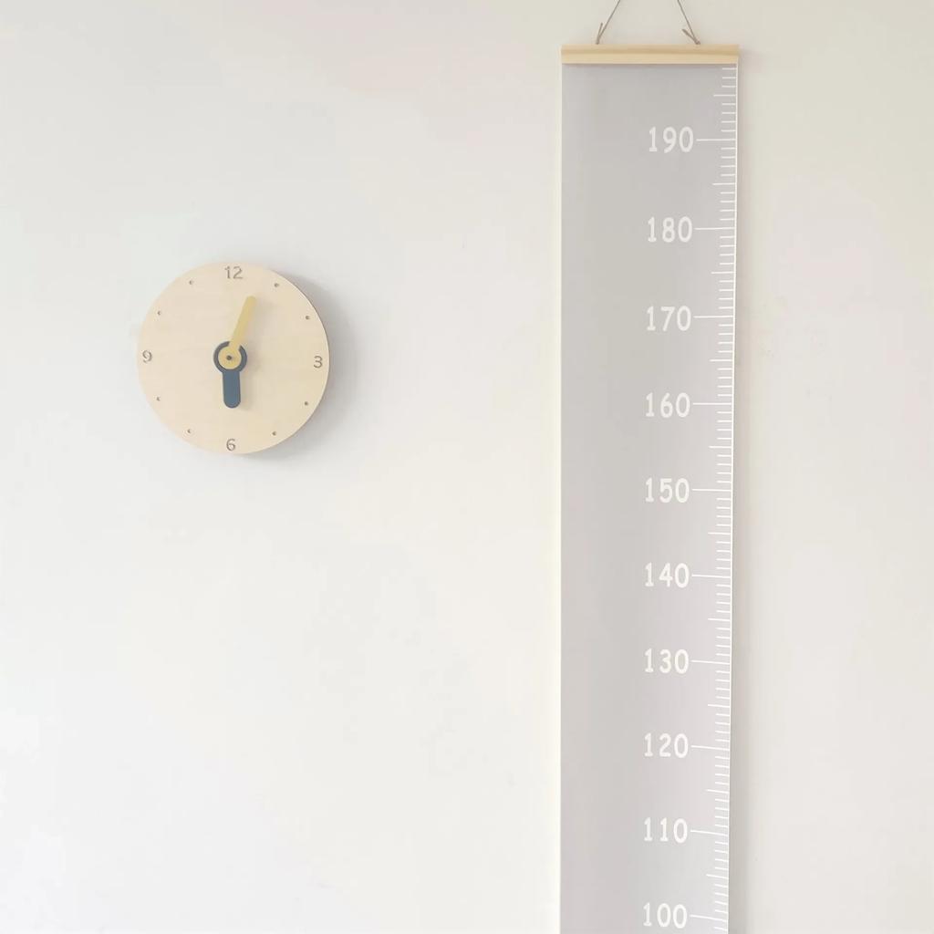 INS Nordic Style Morandi Color Kids Height Chart Canvas Hanging Ruler Nursery Room Growth Height Measurement