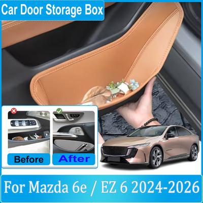 Органайзер-карман в дверную карту для Mazda EZ 6 Аксессуары Mazda 6E 2024 2025 2026 Автомобильные карманы в дверях Органайзеры Коробки Защитные
