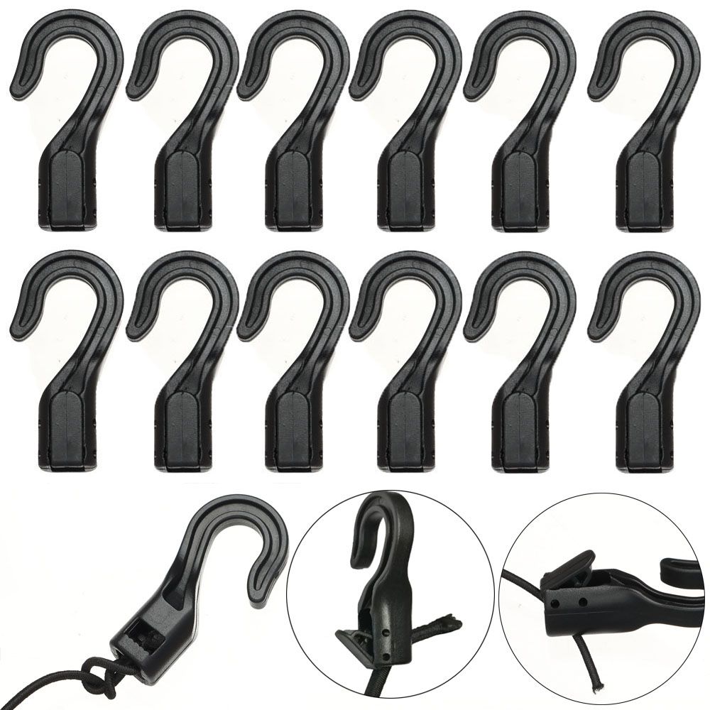 Open End Cord Outdoor Tool Snap Buckles Camping Tent Hook Elastic Ropes Buckles Straps Hooks