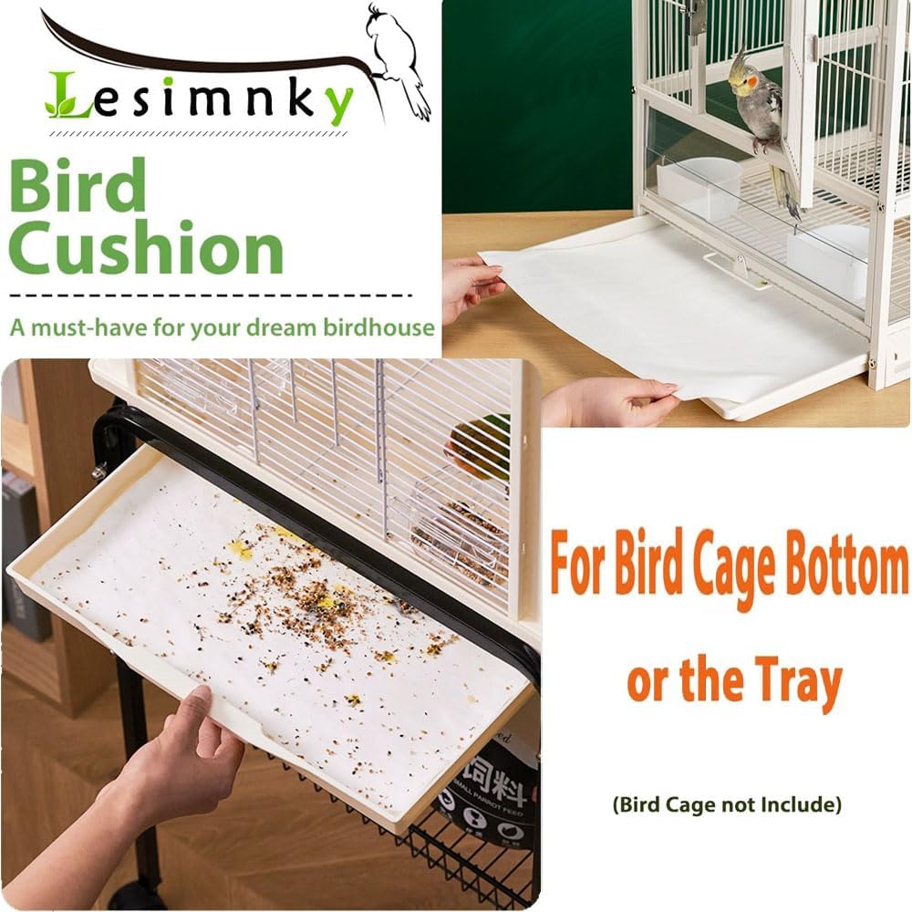 Disposable Bird Cage Liner Paper Absorbent Parrot Tray Pad Thickened Manakin Budgie Cockatiel Cage Bottom Mat Pet Hygienic Clean