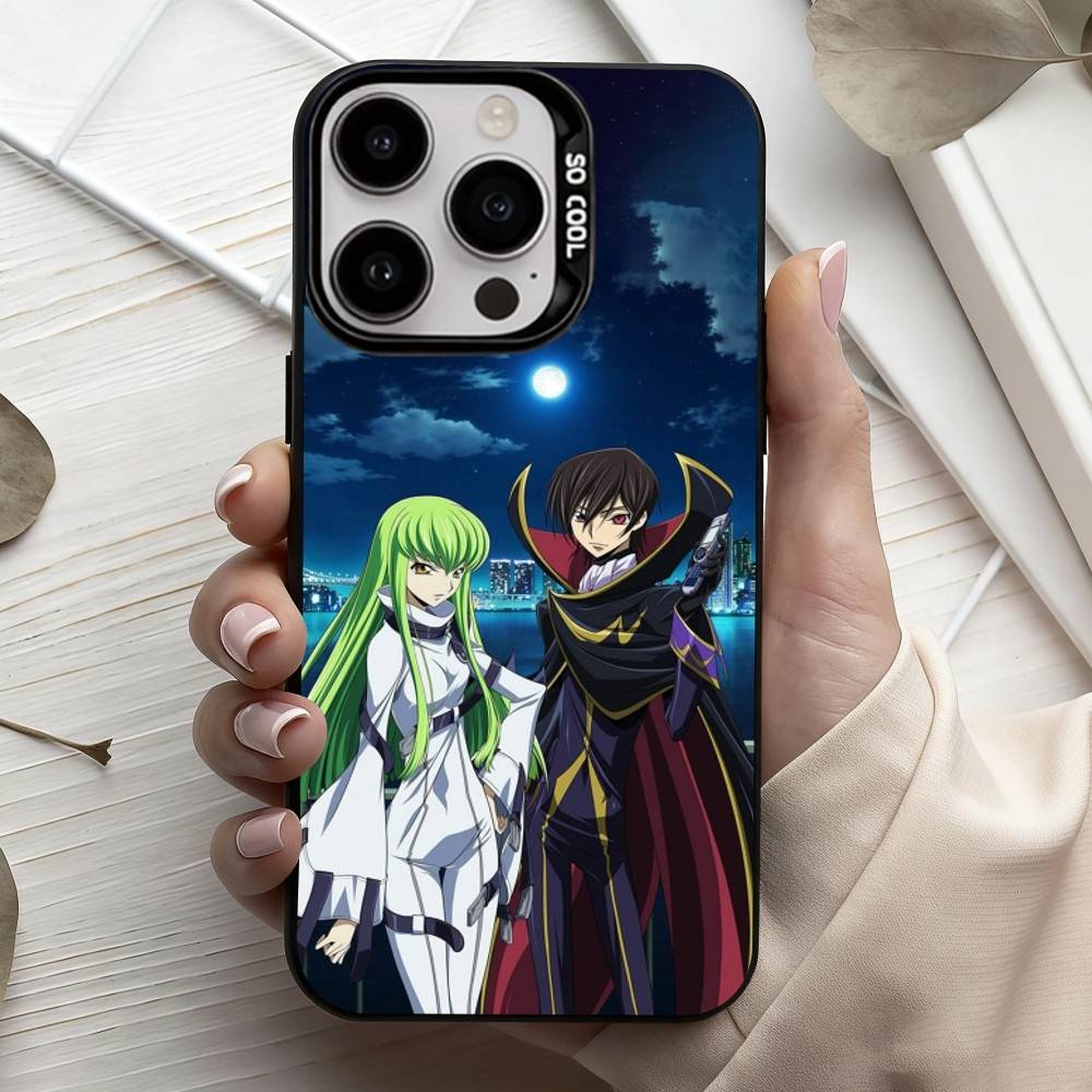 Японское аниме C-Code G-Geass Чехол для телефона Для iPhone17,16,15,14,13,12,11 Plus,Pro Max Черный Конфетный серебристый чехол для телефона