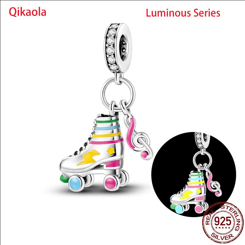 Original 100% sS925 Sterling Silver Luminous Octopus Ocean Series Charms Fit Bracelet DIY Beads Ms Jewelry Gift New In