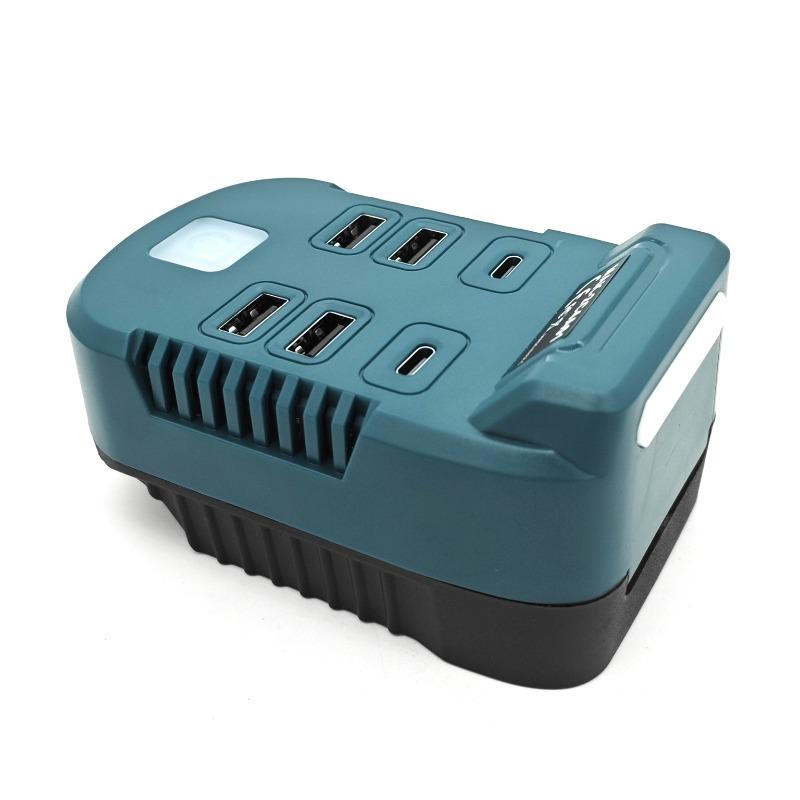 Portable Power Bank for Makita 18V Lithium Batteries Home Inverter Adapter for Outdoor Camping Supports Type-C Input and Output