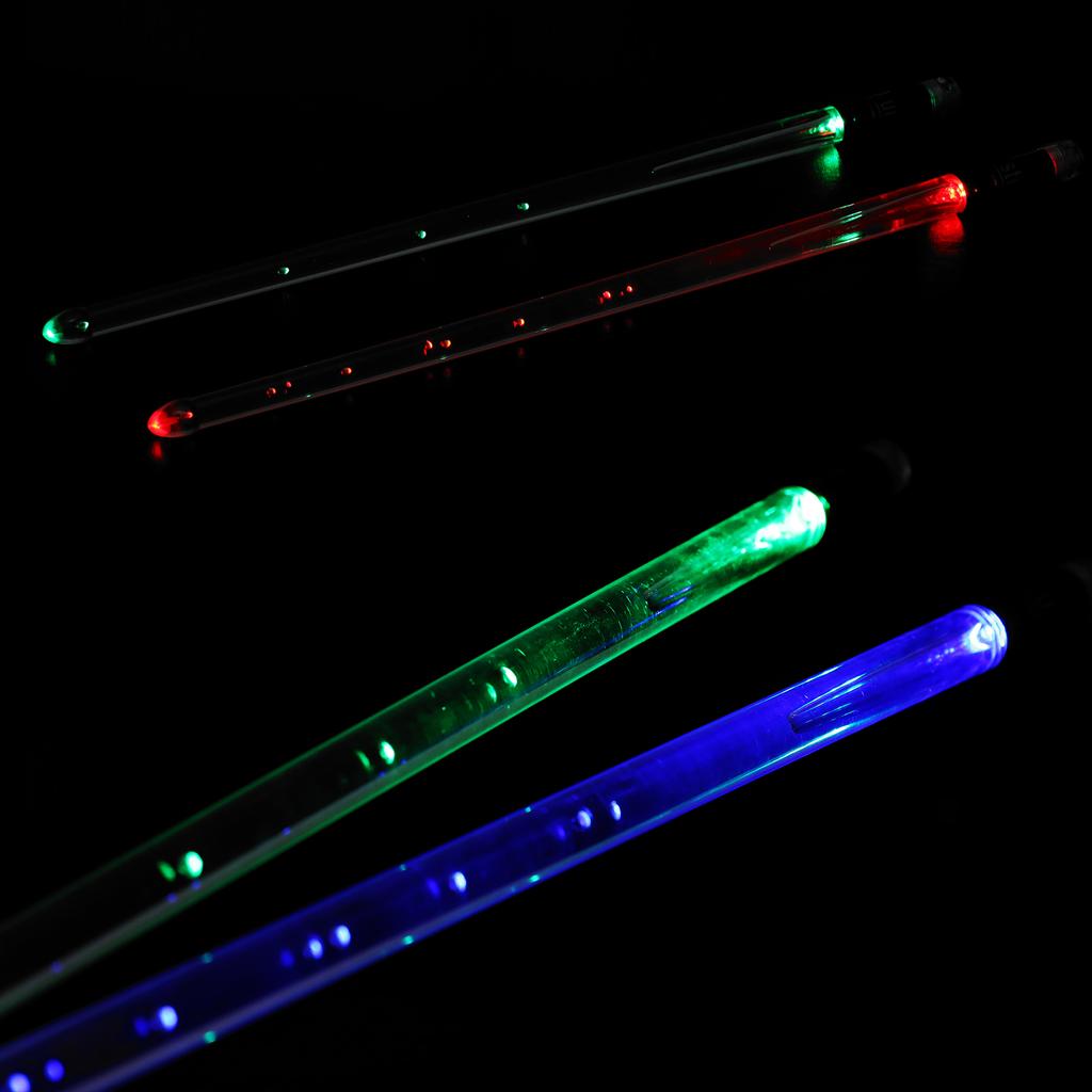 A Pair of Glow Drumsticks 15-Colors Light Drumstick Light Up Drumsticks Jazz Drumstick Drum