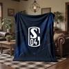 Schalke 04 Theme Fleece Blanket Cozy Soft Plush Blanket For Bedroom Couch Travel
