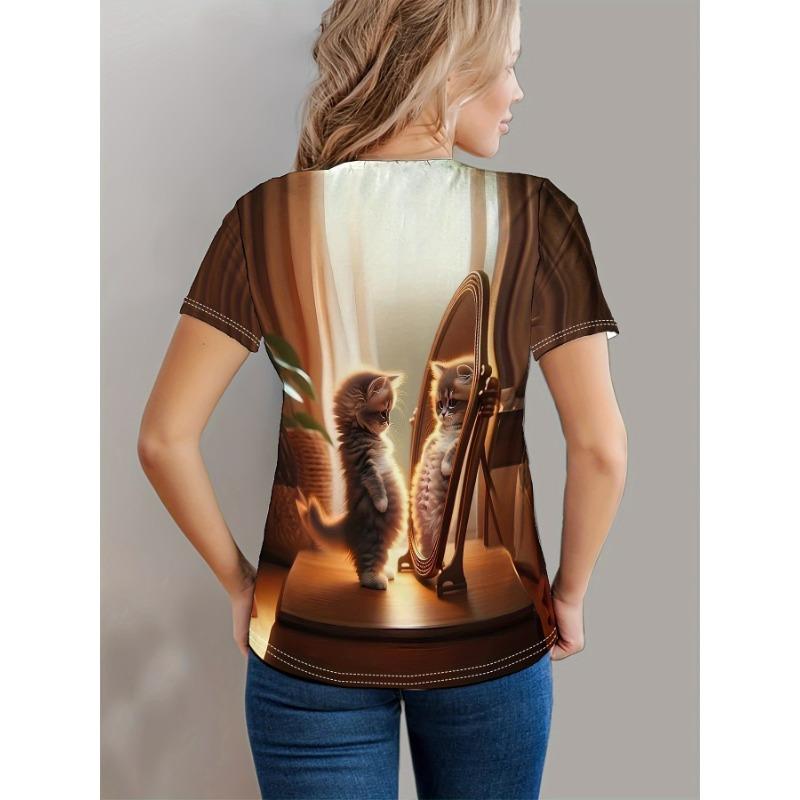 Футболка с V-образным вырезом и принтом черепа, повседневный топ с коротким рукавом на весну и лето, женская одежда, футболки женские