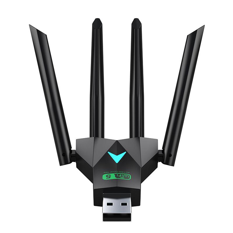 Двухдиапазонный 1300 Мбит/с WiFi USB-адаптер 2.4G/5Ghz Wi-Fi Dongle USB3.0 802.11AC 4-антенный беспроводной приемник для ПК/ноутбука драйвер бесплатный