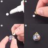 1 Set 30pcs DIY Pendant Making Kit, Round Mechanized Blown Glass Globe Beads, Clear Glass Globe Bottle Charms Pendants